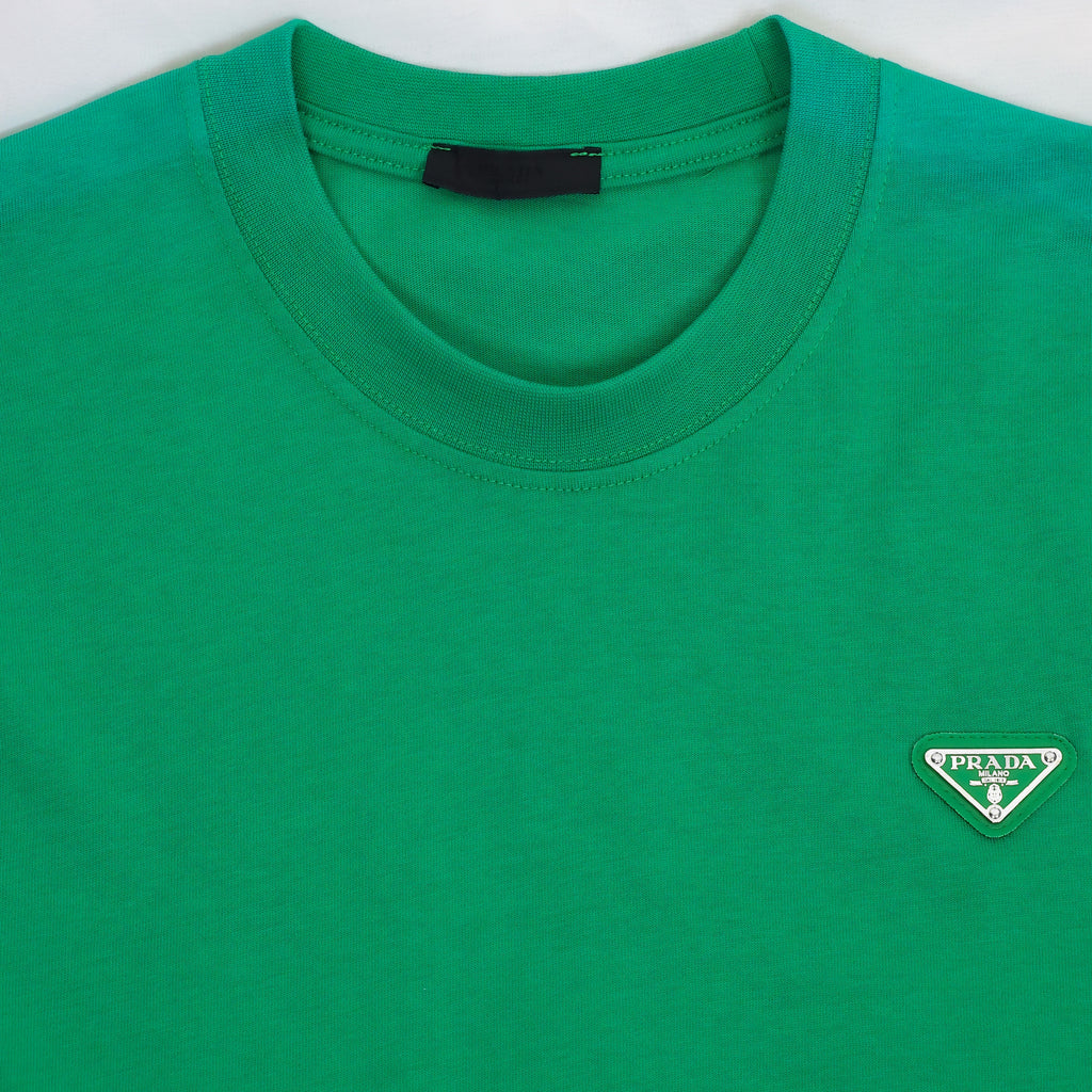 Short Sleeve T-shirt Pra.da Silver Tag