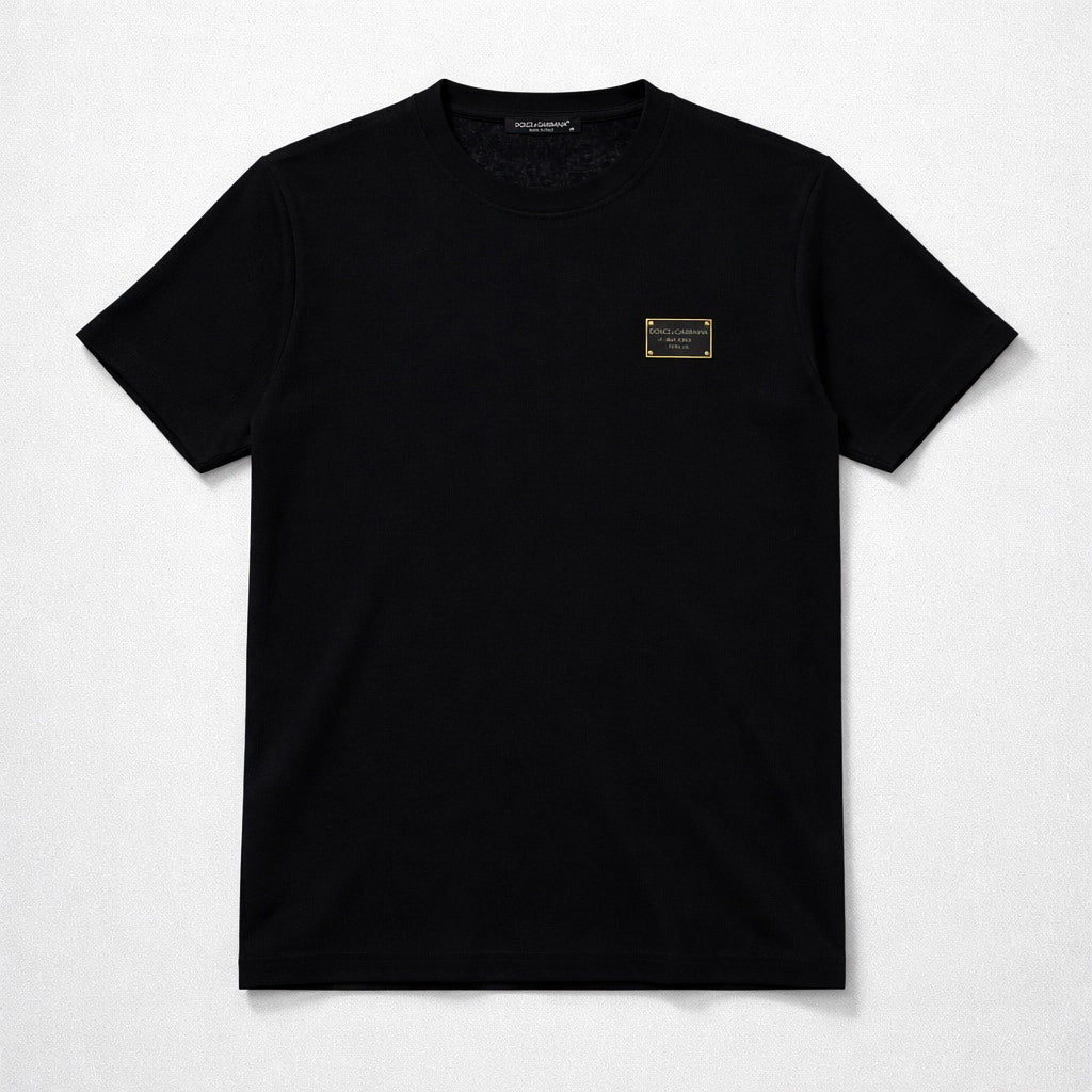 Short Sleeve T-shirt D.G. Black & Gold Tag